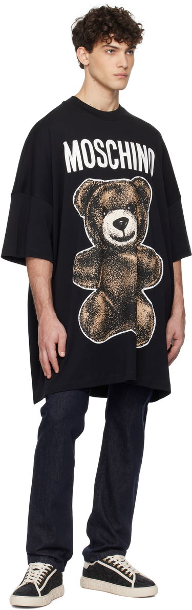 T-shirt Moschino Moschino Oversized Teddy Bear Graphic Tee Svart | 251ZZV071202441555, 3