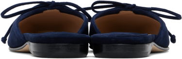 Skovård Manolo Blahnik Manolo Blahnik Ballerimu Suede Mules Mörkblå | 9XX-0657, 1