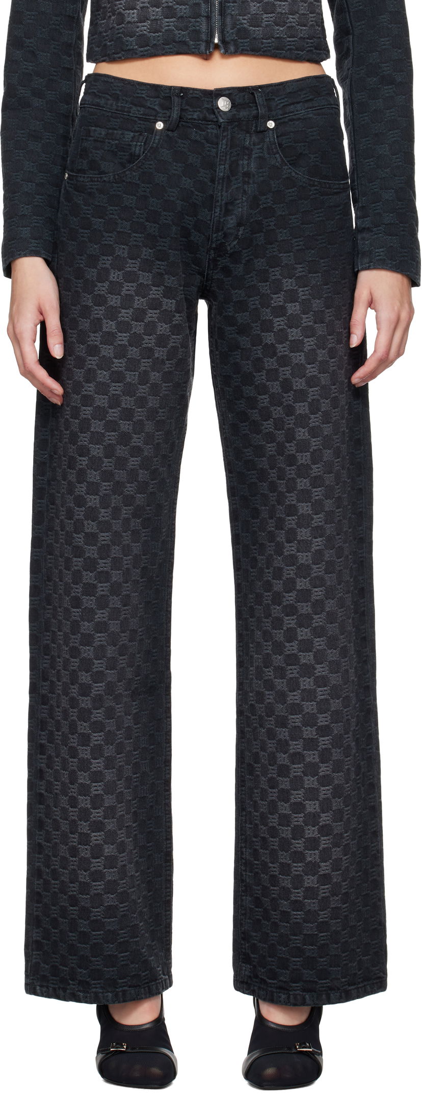 Jeans MISBHV Monogram Jeans Svart | 241W344