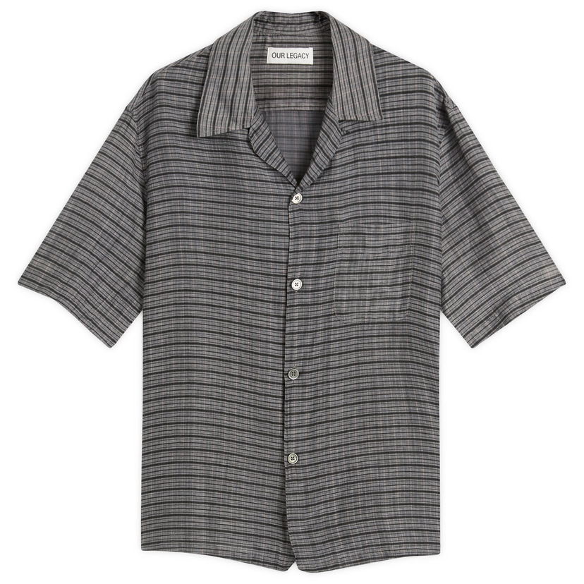 Skjorta OUR LEGACY Our Legacy Heusen Short Sleeve Shirt, Picnic Check Grå | M2252HP