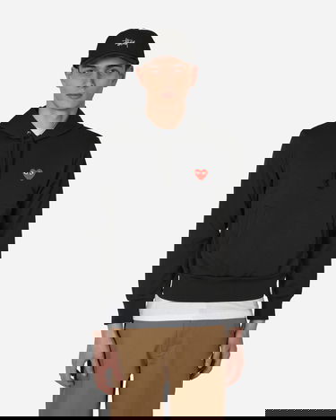 Sweatshirt Comme des Garçons Smalll Heart Hooded Sweatshirt Svart | P1T173 1, 0