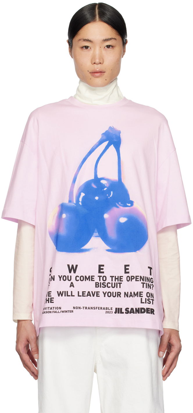 T-shirt Jil Sander Printed T-Shirt Rosa | J21GC0131 J20117, 0