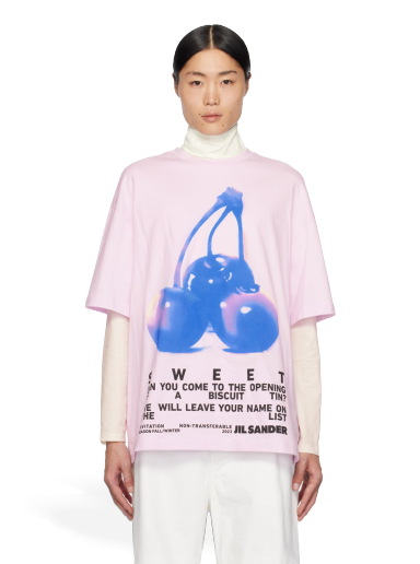 T-shirt Jil Sander Printed T-Shirt Rosa | J21GC0131 J20117