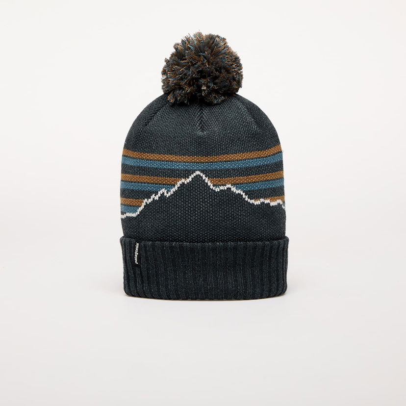 Mössa Patagonia Powder Town Beanie Fitz Roy Stripe Knit Grön | 29187 FISS