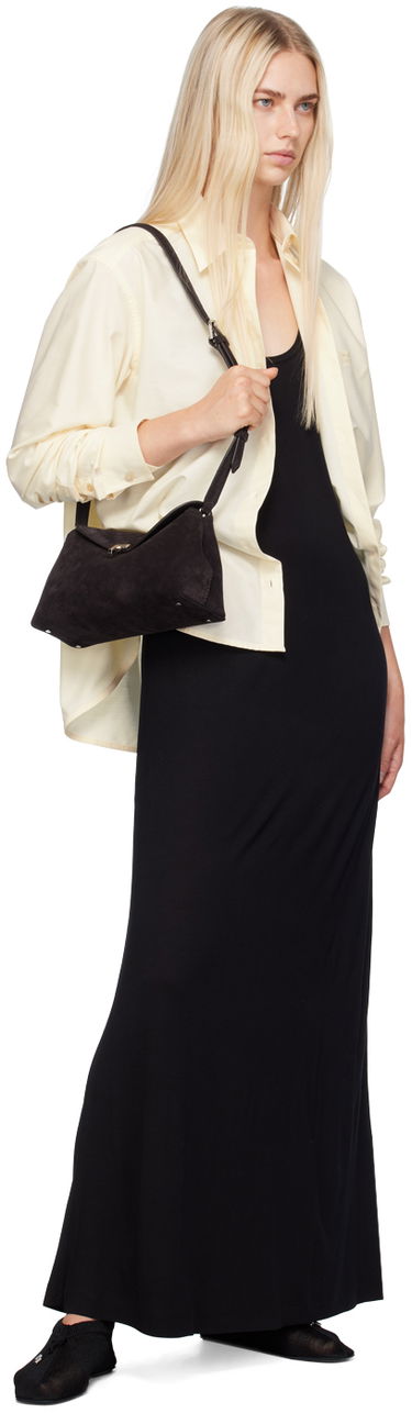 Handväska TOTEME TOTEME T-Lock Suede Clutch Svart | 234-WAL944-LE0004, 3