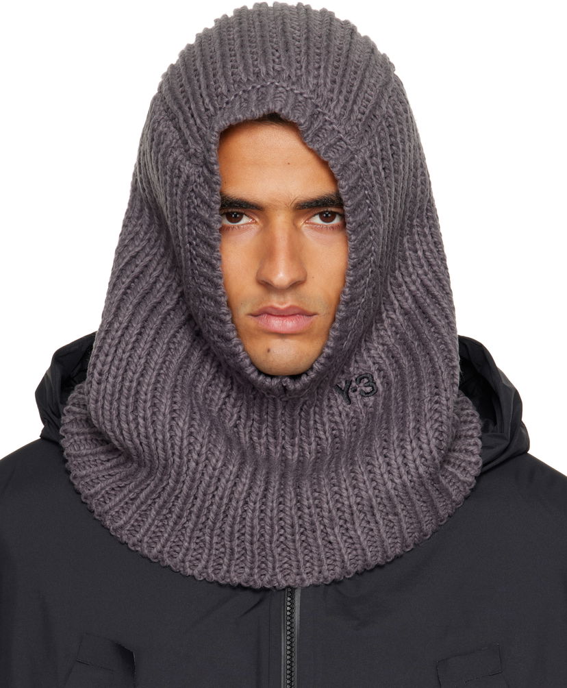 Hatt Y-3 Y-3 Knitted Hood Balaclava Grå | KC0416