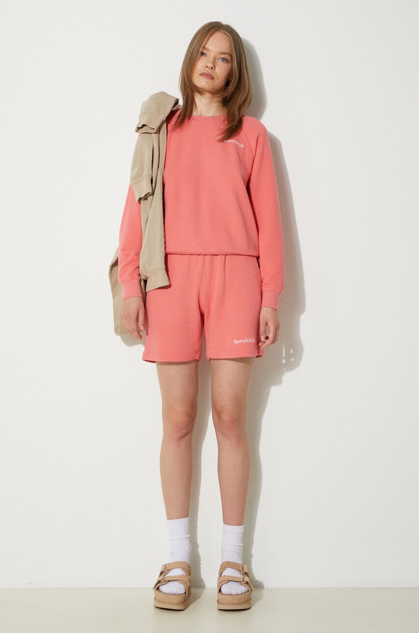 Träningsbyxor Sporty & Rich Sweatpants Serif Logo Soft Gym Rosa | SH007S402SC, 1