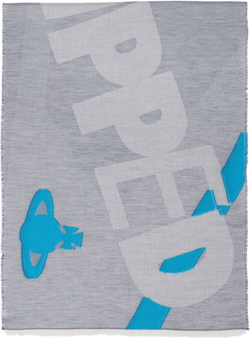 Halsduk Vivienne Westwood Vivienne Westwood 'Ripped And Ready' Woven Scarf Grå | 81030137-W014O-