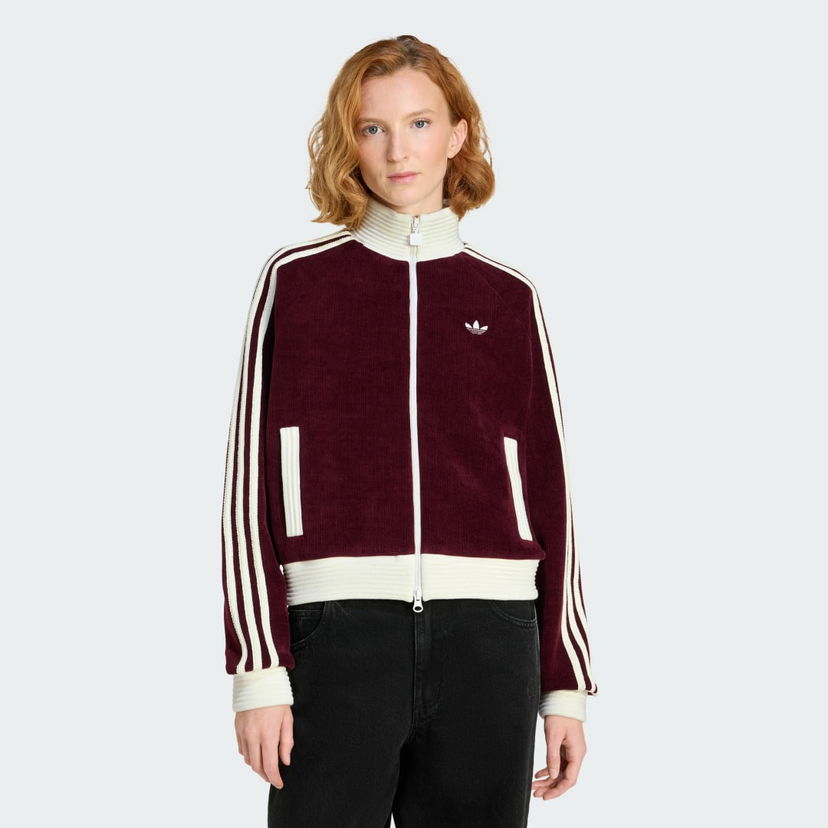 Träningsoverall adidas Performance adidas Originals Velour Knit Track Top Bourgogne | KS0400
