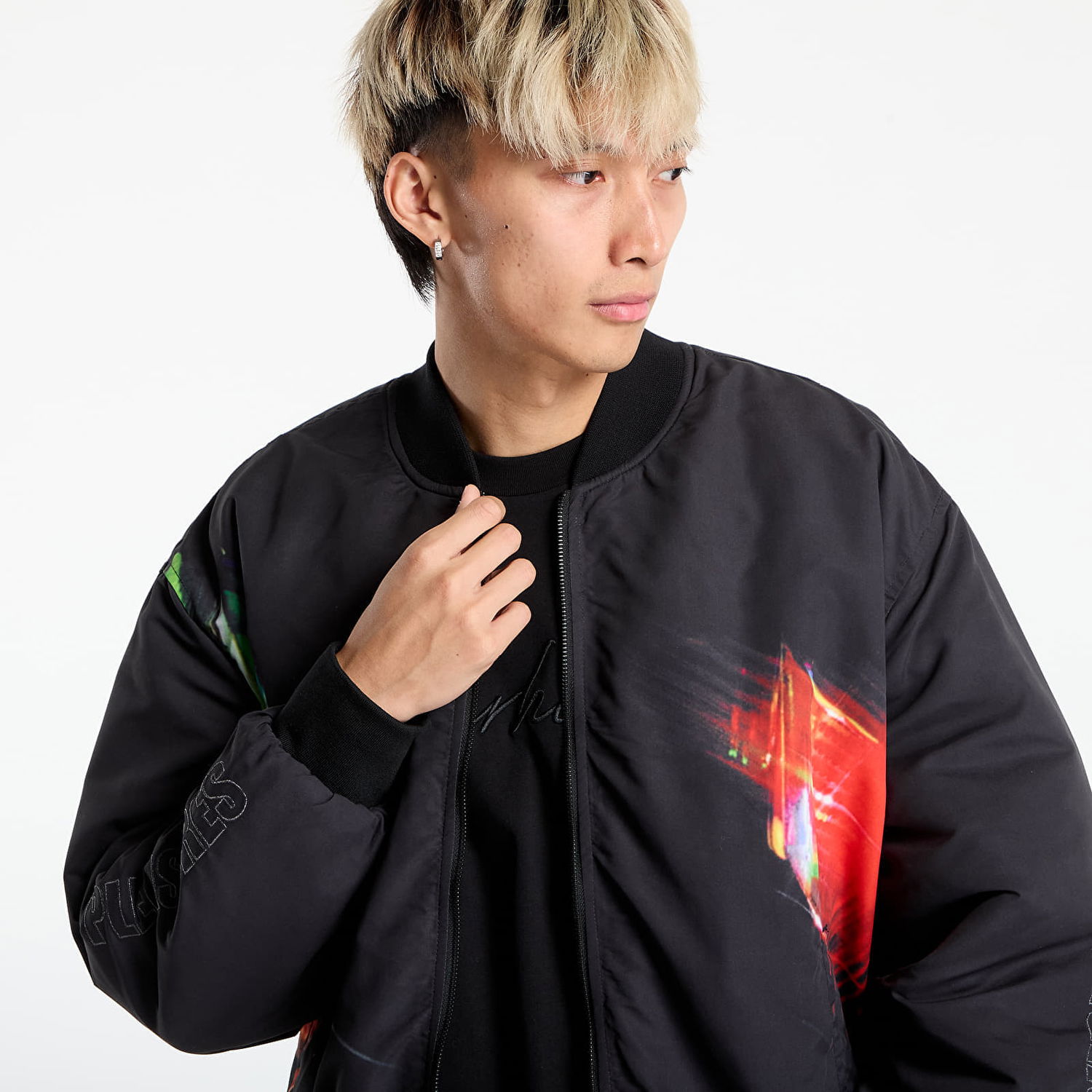 Bomberjacka Pleasures PLEASURES Daft Club Reversible Bomber Jacket Svart | P25DP001-BLACK, 1