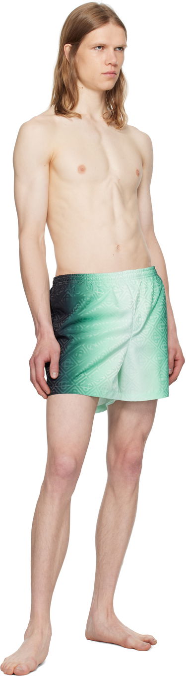 Badkläder Casablanca Casablanca Gradient Monogram Jacquard Swim Shorts Grön | MPF25-TR-224-01, 3