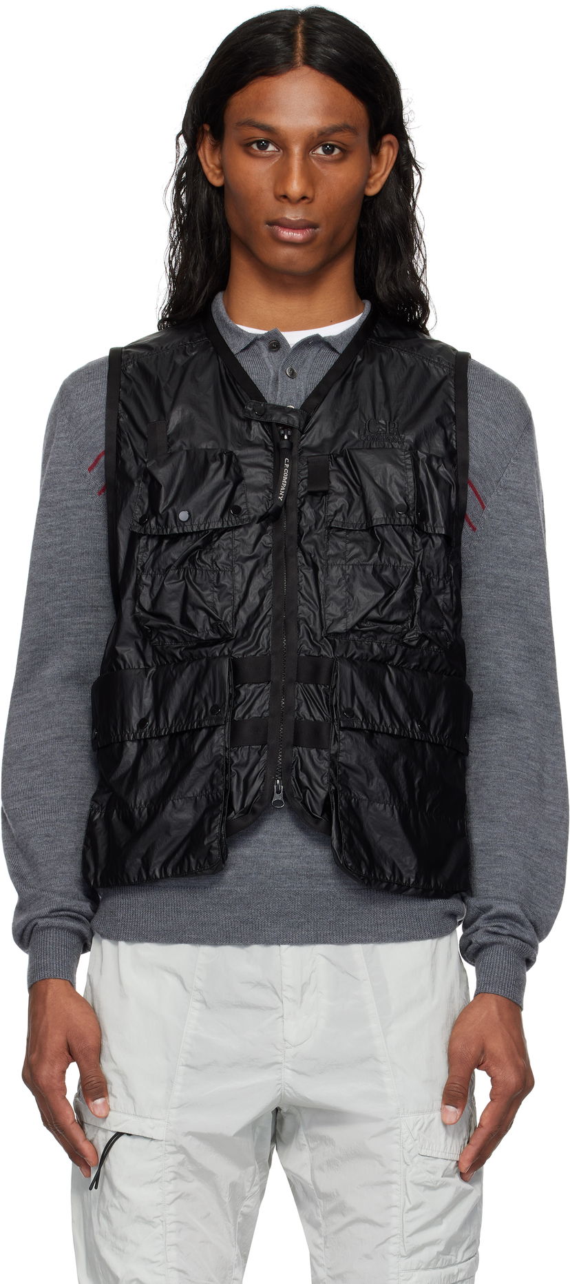 Väst C.P. Company C.P. Company CS II Logo Vest Svart | 18CMVE009A-110030G