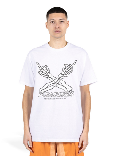 T-shirt Pleasures Don't Care Tee White Vit | P23SP051-WHITE