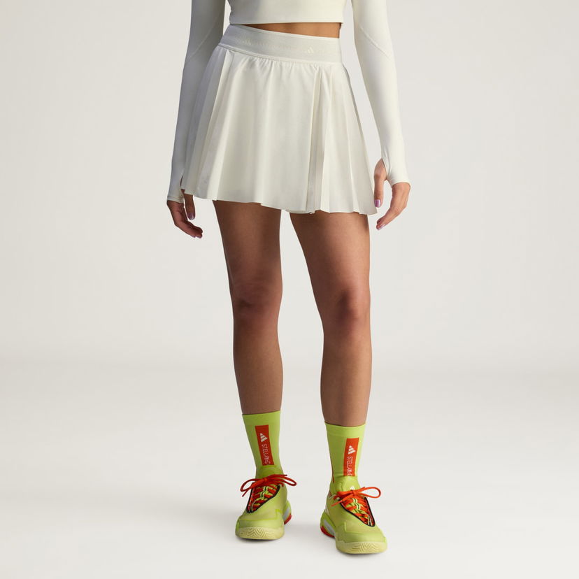 Kjol adidas Performance Stella McCartney Pleated Training Skort Vit | JW4573