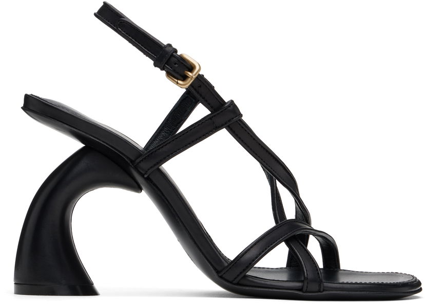 Skovård Dries Van Noten Dries Van Noten Leather Heeled Sandals Svart | WS251-1565-109