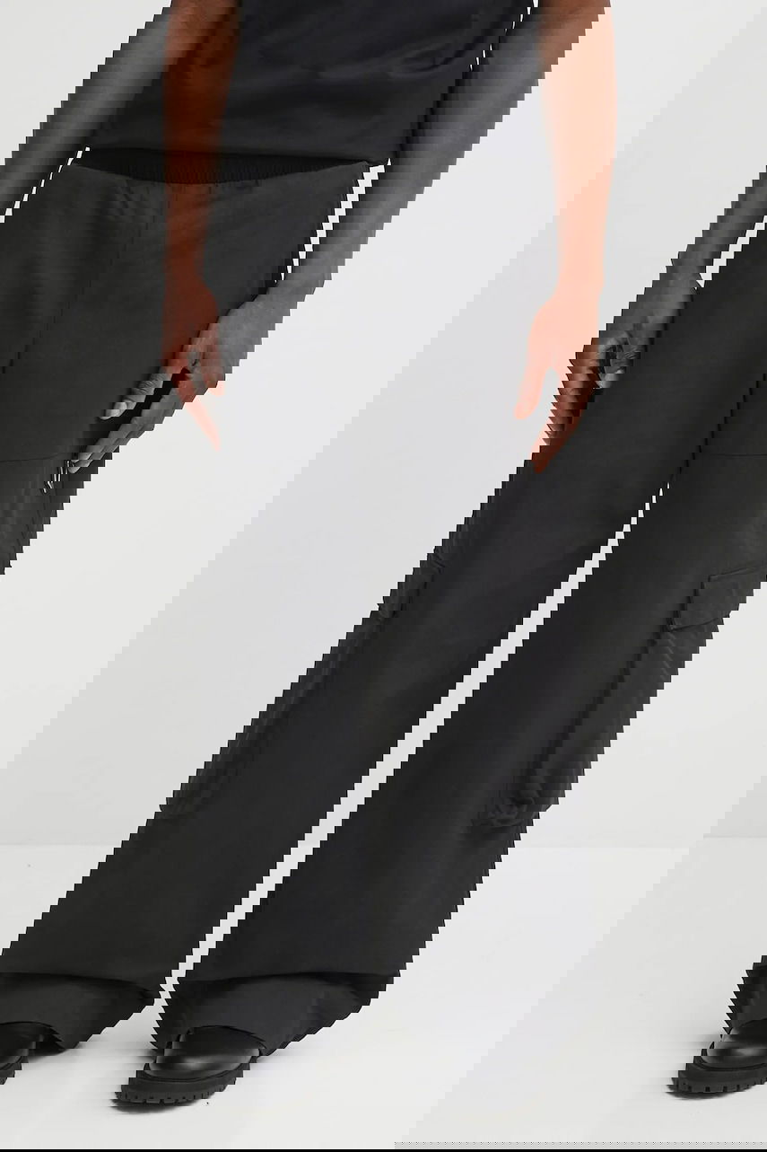 Cargo byxor HELIOT EMIL Heliot Emil PREAW25 Wide Leg Cargo Pants Svart | PREAW25.M.10.207.BLK01, 0