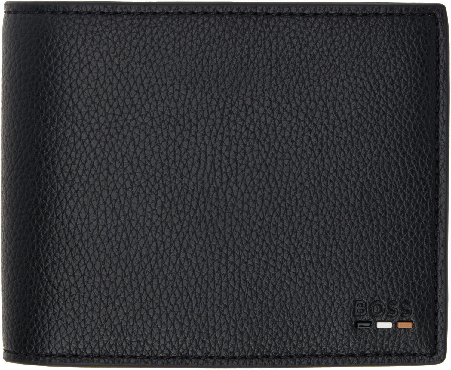 Plånbok BOSS Men's Leather Trifold Wallet Svart | 50536503, 0