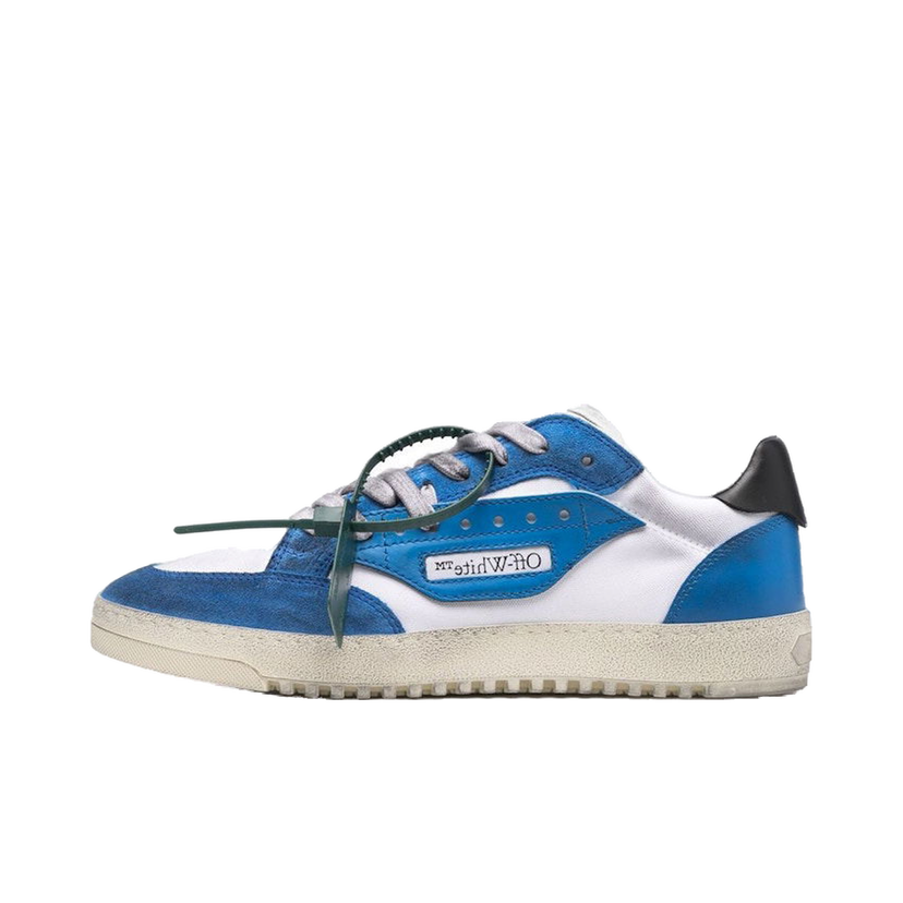 Sneakers och skor Off-White Vulcanized 5.0 Low Top Cloud White Royal Blue Blå | OMIA227S22FAB0020145