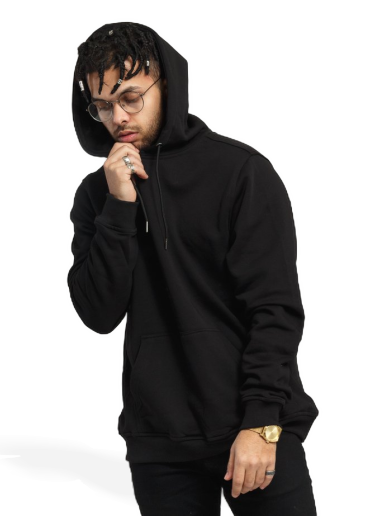 Sweatshirt Urban Classics Basic Terry Hoody Svart | TB2392 Black