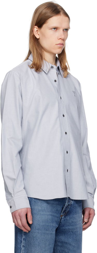 Skjorta AMI Paris Blue Classic Fit Shirt Grå | USH060.CO0031, 1