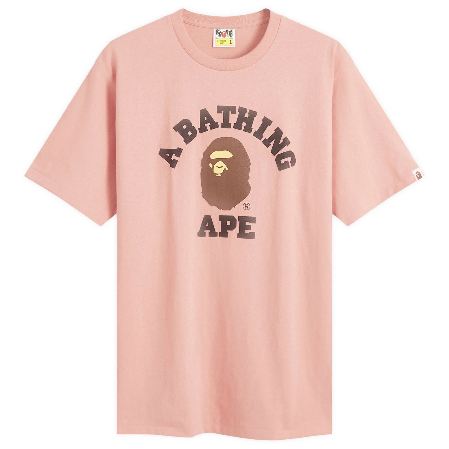 T-shirt BAPE A Bathing Ape College T-Shirt Rosa | 001TEK301001M-PNK, 0