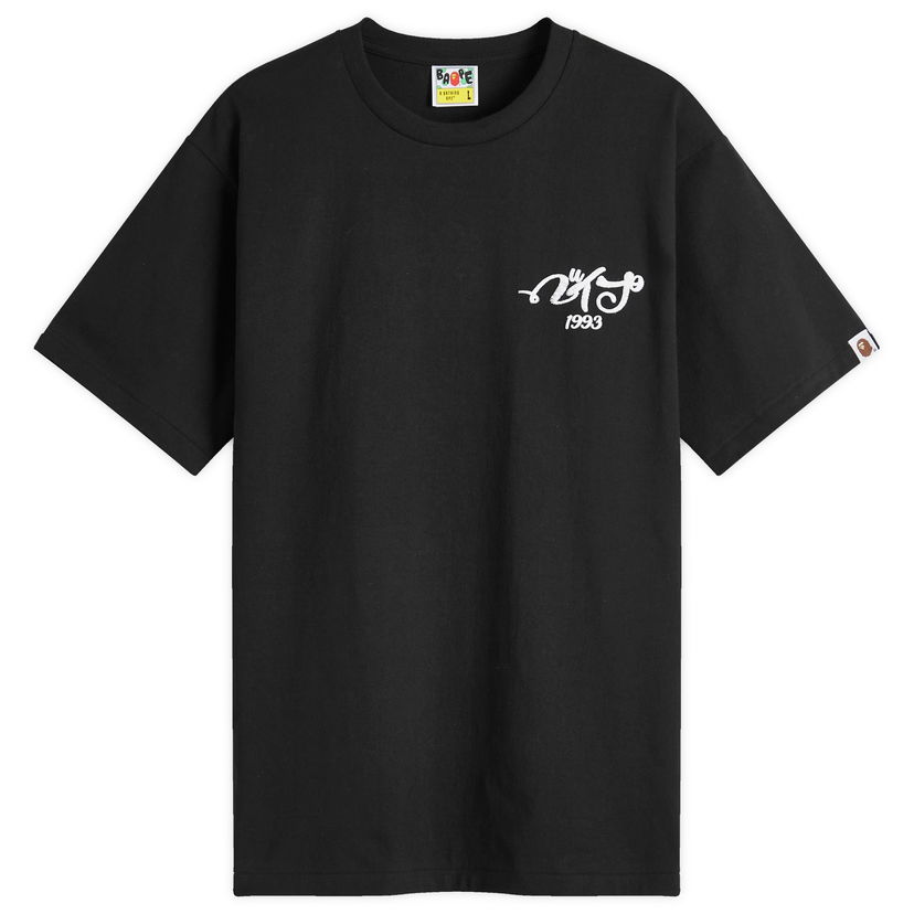 T-shirt BAPE Embroidery Style Souvenir Logo T-Shirt Svart | 001TEK801025M-BLK