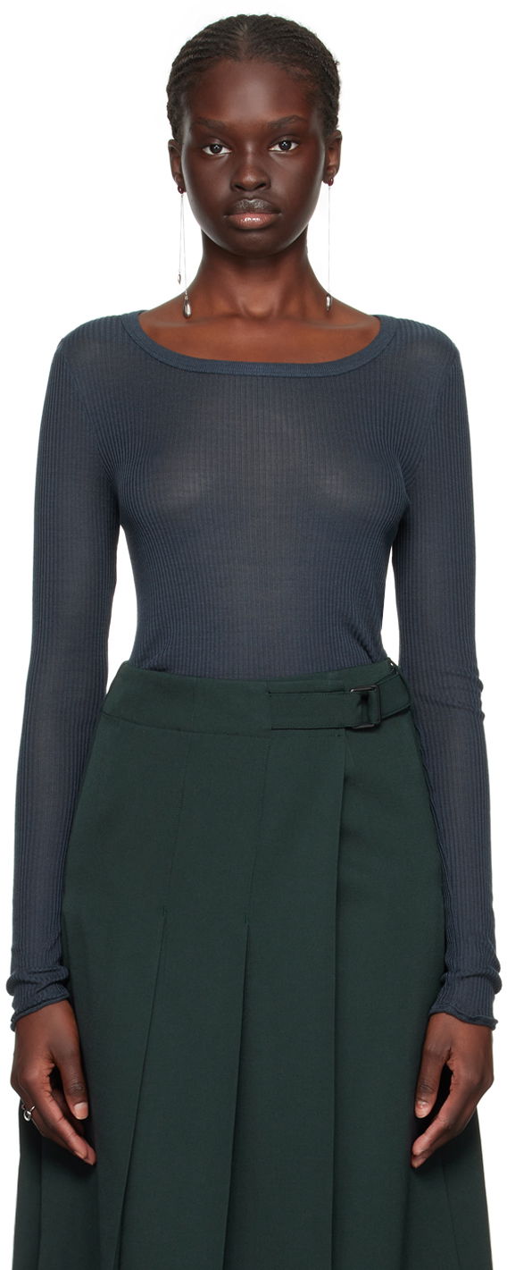 Kjol LEMAIRE LEMAIRE Seamless Long Sleeve T-Shirt Grön | TO1122 LJ1007