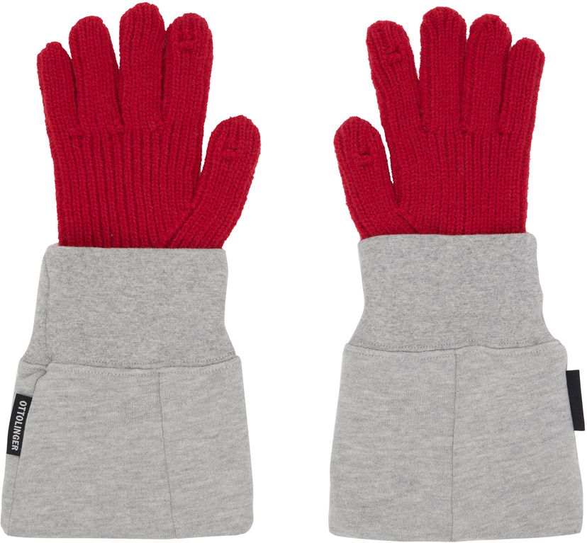 Handskar Ottolinger Ottolinger Deconstructed Sleeve Gloves Röd | 129-902928-02