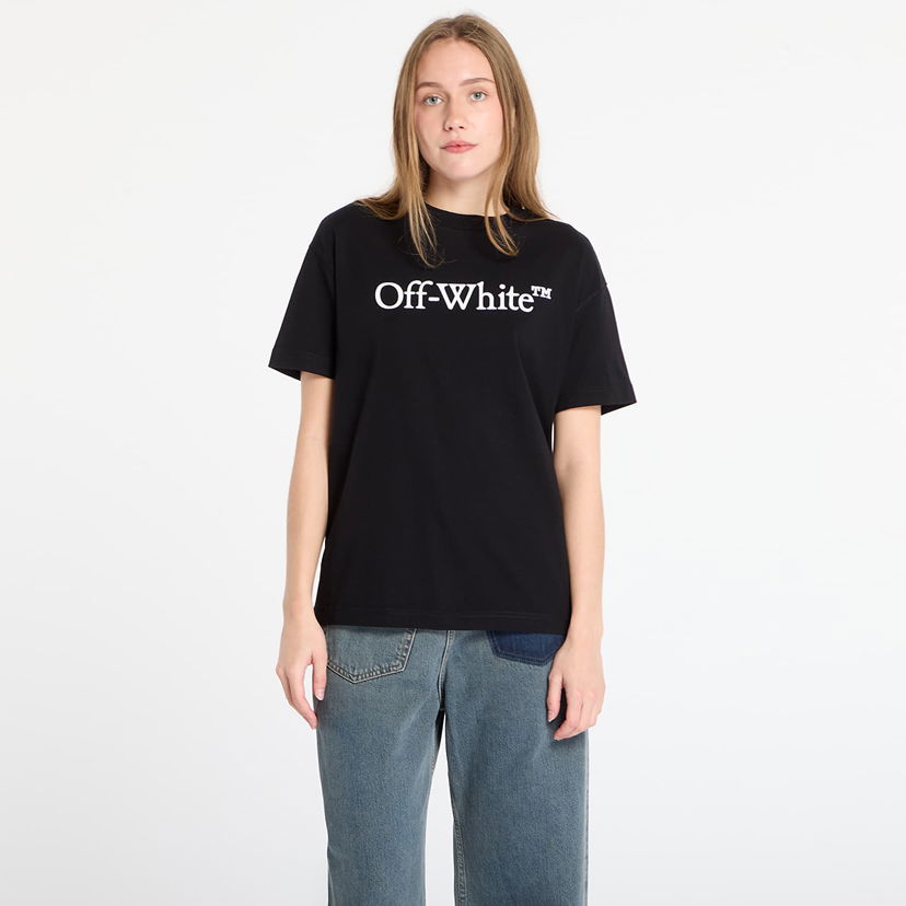T-shirt Off-White Big Logo Bookish Casual T-Shirt Svart | OWAA089C99JER0031001