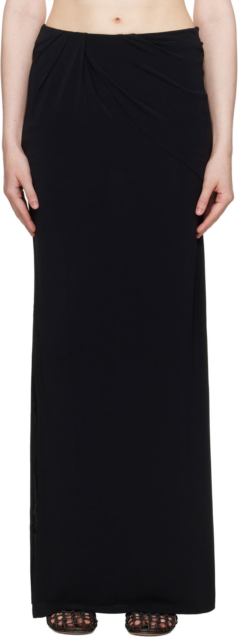 Kjol Jacquemus Jacquemus 'La Jupe Peplo' Maxi Skirt Svart | 25E251SK081-2381