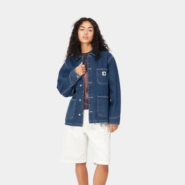 Rockar Carhartt WIP OG Michigan Coat "Blue stone washed" Mörkblå | I031923_01_06, 0