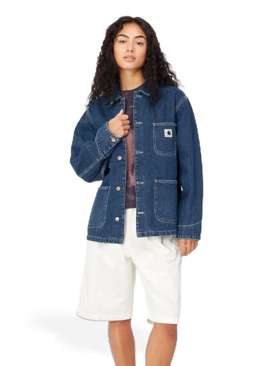Rockar Carhartt WIP OG Michigan Coat "Blue stone washed" Mörkblå | I031923_01_06