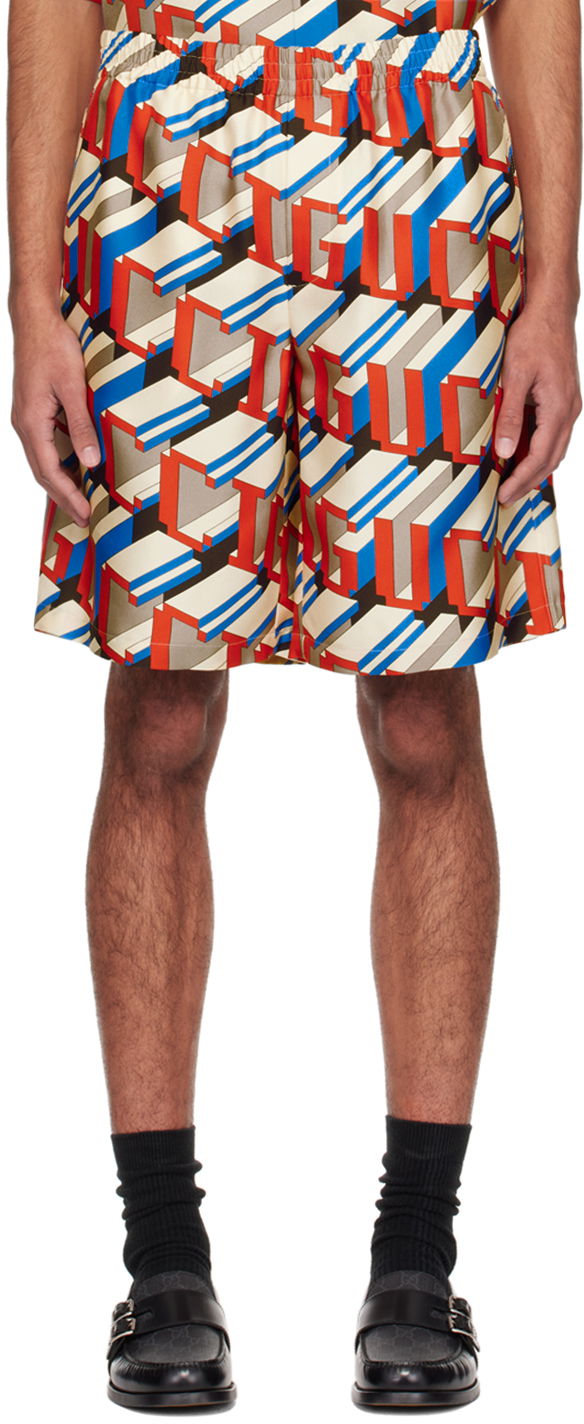 Shorts Gucci Multicolor Pixel Flerfärgad | 742781 ZAPEI, 0