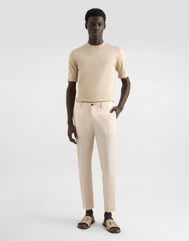 Sweater Dolce & Gabbana Dolce & Gabbana Silk Crewneck Pullover Beige | GXX03ZJBSLVM0249, 1