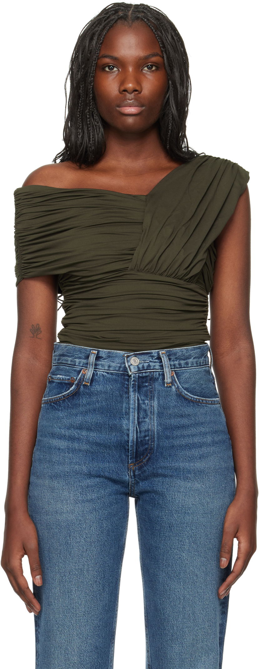 Kropp AGOLDE Etienne Bodysuit Grön | A7296-1145