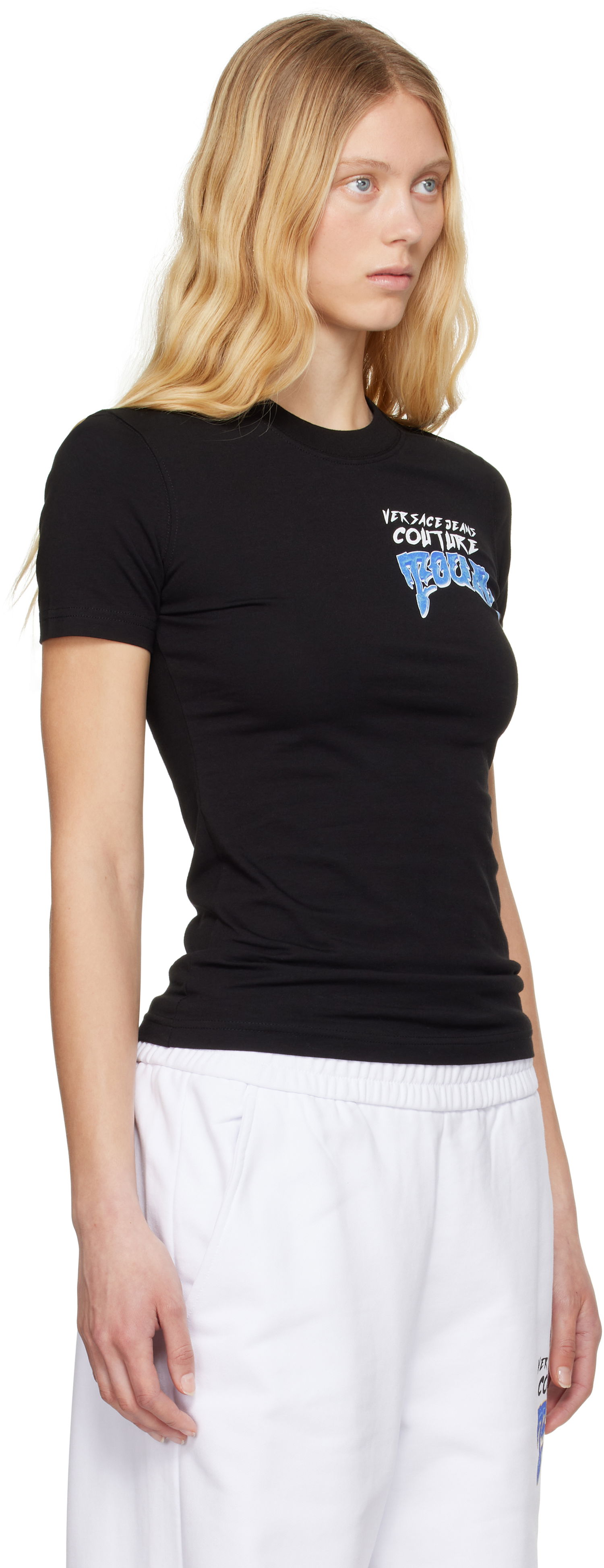 T-shirt Versace Versace Jeans Couture 'Tour' T-Shirt Svart | E78HAHC07_ECJ02C, 1
