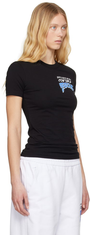 T-shirt Versace Versace Jeans Couture 'Tour' T-Shirt Svart | E78HAHC07_ECJ02C, 1