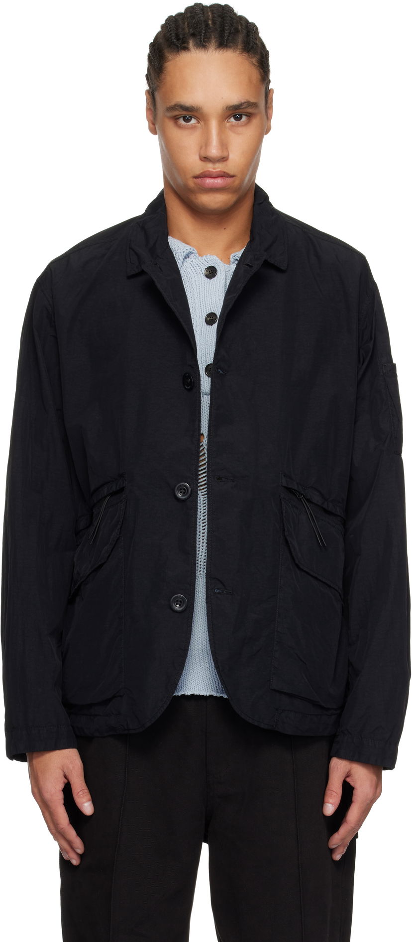 Vindjacka C.P. Company C.P. Company Flatt Nylon Blazer Svart | 18CMBZ021A-005991G