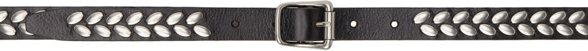 Bälten LEMAIRE Lemaire Almond Stud Leather Belt Svart | AC1212 LL0055
