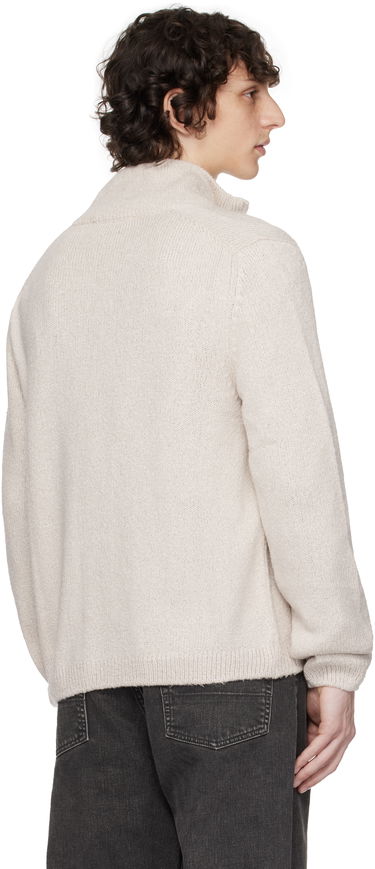 Sweater OUR LEGACY Our Legacy Float Funnel Zip Cardigan Beige | M2253FO, 2
