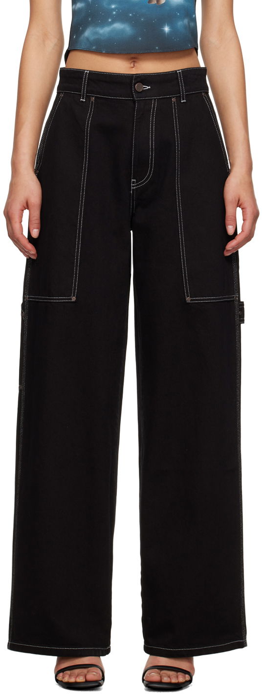 Cargo byxor Stella McCartney Workwear Jeans Svart | 6D01503SPH21