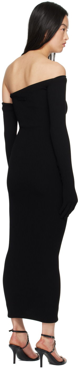 Klä Jean Paul Gaultier Jean Paul Gaultier Asymmetric Neck Maxi Dress Svart | 24/25-F-RO164-M070-00, 2