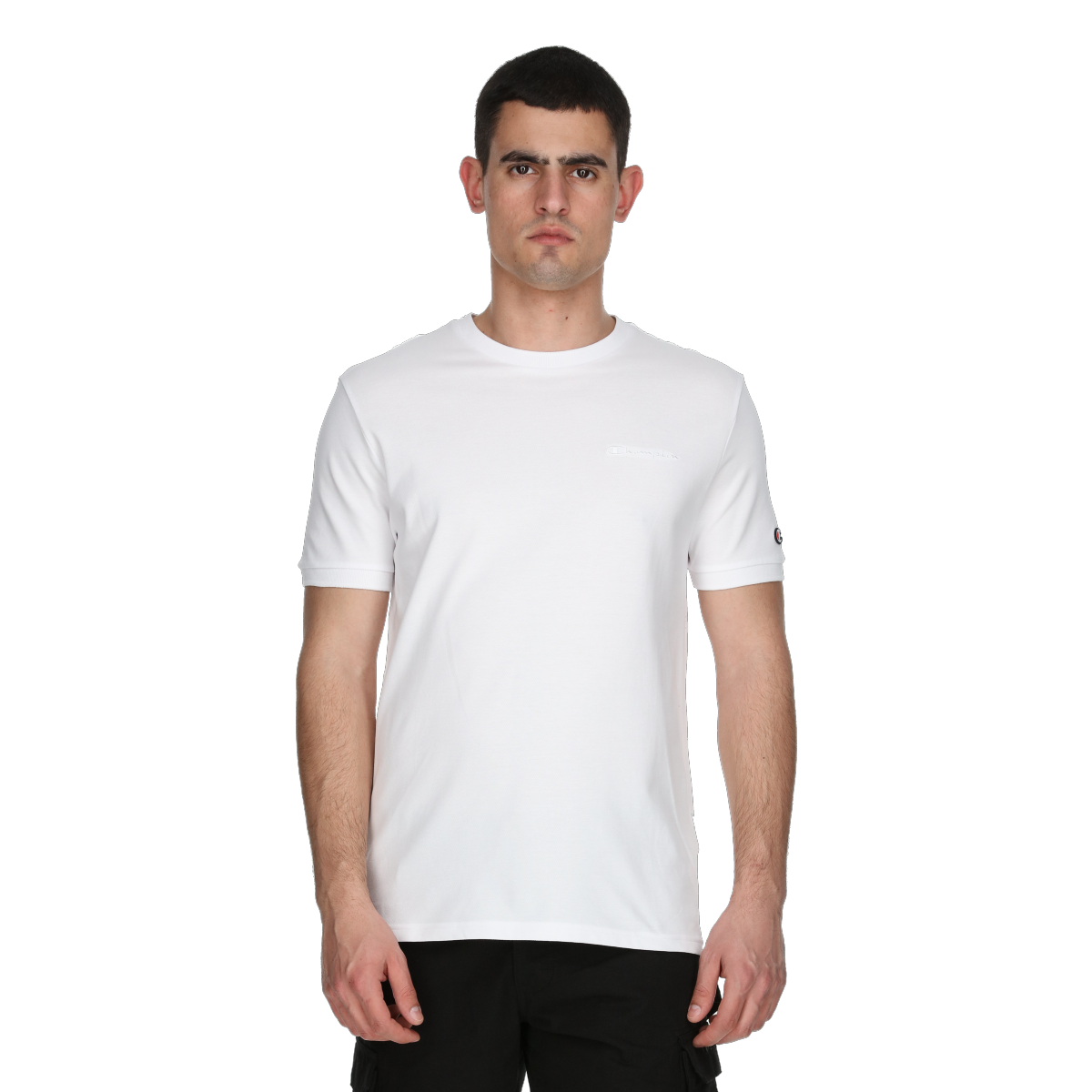 T-shirt Champion Crewneck T-Shirt Vit | 221483-WW001, 0