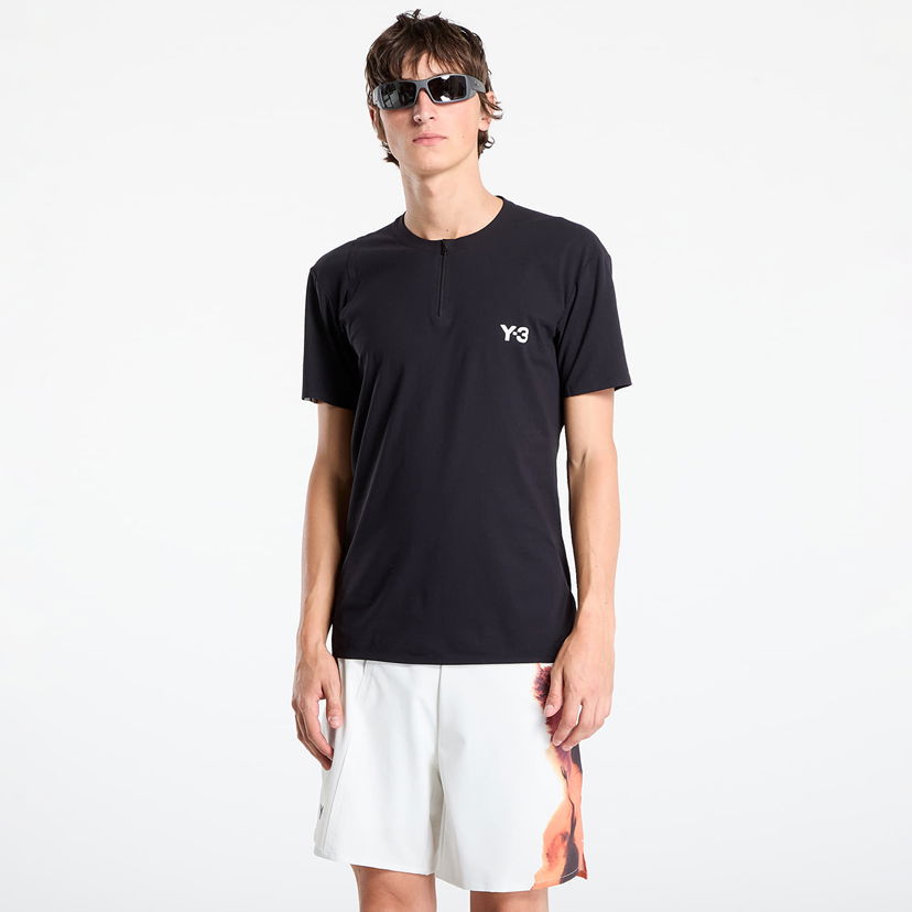 T-shirt Y-3 Y-3 Zip Tee Svart | JY6946