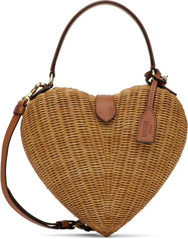 Handväska Moschino Moschino 'Love Me' Wicker Heart Bag Brun | MC4138PP1M 251MOON1 10A, 0