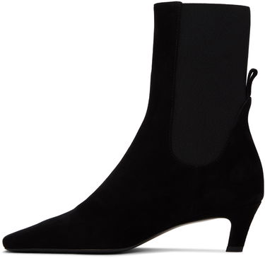 Sneakers och skor TOTEME The Mid Heel Suede Boots Svart | 221-907-836, 2