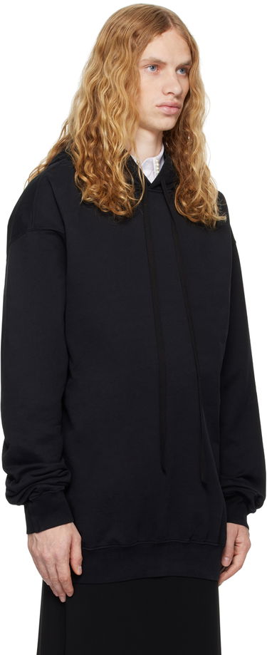 Sweatshirt Ann Demeulemeester Ann Demeulemeester Ollie Printed Comfort Hoodie Svart | 2402-M-JSW01-37-FA185-099, 1