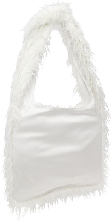 Axelväska We11done We11done Faux-Fur Shoulder Bag Vit | WD-AB3-22-473-U-WH, 2