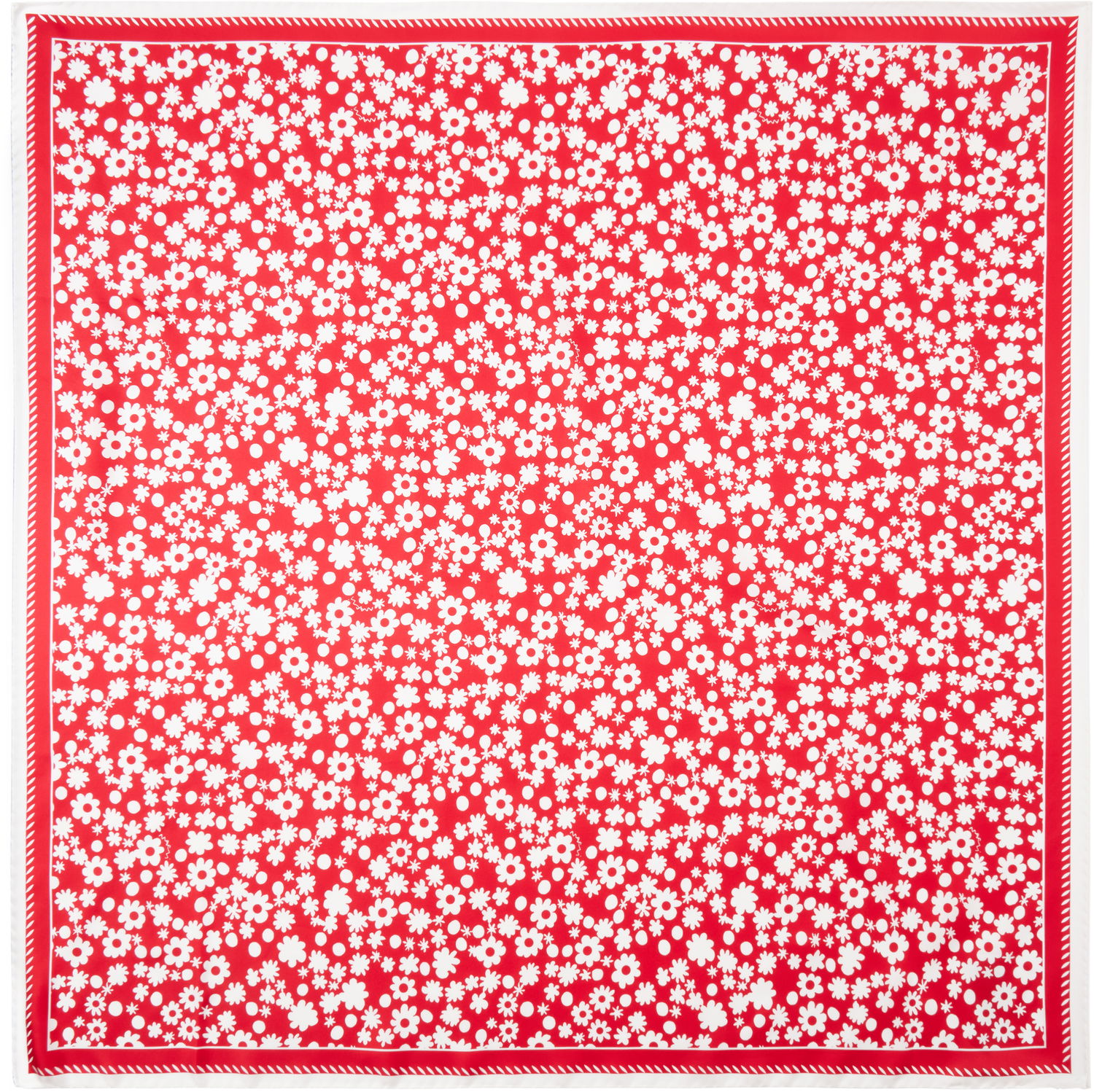 Halsduk Marni Marni Pop Fields Silk Twill Scarf Röd | ACMC0176A0 UAS021, 0