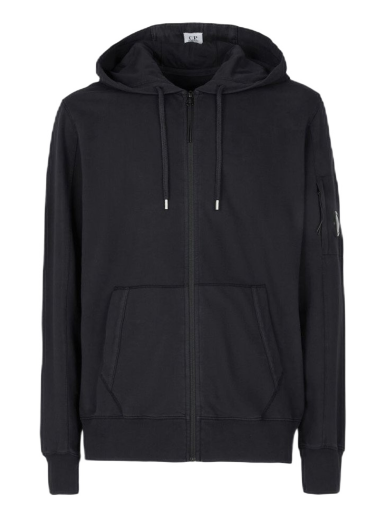 Sweatshirt C.P. Company Light Fleece Zipped Hoodie Svart | 13CMSS077A002246G999